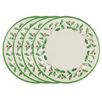 LENOX HOLIDAY MELAMINE PLATES SET OF 4