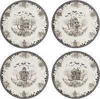 LENOX SET/4 HAUNTED VILLAGE ACCENT PLATE