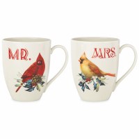 LENOX WINTER GREETINGS MR/MRS MUGS SET