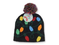 LIGHT UP CHRISTMAS BULB KNIT HAT