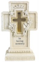 LIGHT UP PEDESTAL CROSS BEREAVEMENT ASST