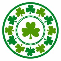 LUCKY SHAMROCKS 9" PLATES 8ct