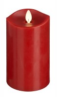 LUXURYLITE LED RED PILLAR  3" x 6"