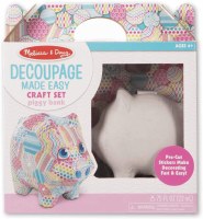 MELISSA & DOUG DECOUPAGE PIGGY BANK