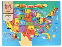 44PC WOODEN PUZZLE USA MAP