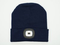NIGHT SCOUT RECHARGEABLE LED BEANIE NAVY