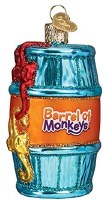 OLD WORLD CHRISTMAS BARREL OF MONKEYS