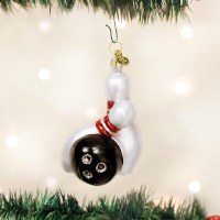 OLD WORLD CHRISTMAS BOWLING BALL/PINS