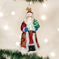 OLD WORLD CHRISTMAS GLISTEN GOLDEN SANTA