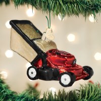 OLD WORLD CHRISTMAS LAWN MOWER