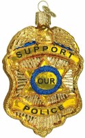 OLD WORLD CHRISTMAS POLICE BADGE