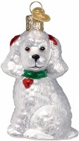 OLD WORLD CHRISTMAS WHITE POODLE