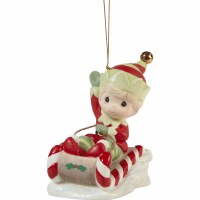 P/M 2021 ANNUAL ELF ON TOBOGGAN ORNAMENT