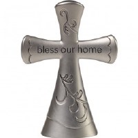 P/M BLESS OUR HOME TABLETOP CROSS