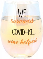 PAVILION WINE GLASS WE SURVIVED COVID-19