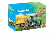 PLAYMOBIL FARM TRACTOR WITH TRAILER