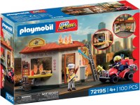 PLAYMOBIL FIRE QUAD W/BURGER SHOP