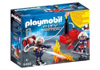 PLAYMOBIL FIREFIGHTERS WITH WATER PUMP