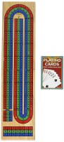 SOLID WOOD CRIBBAGE BOARD SET