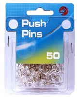 PUSH PINS 50CT CLEAR