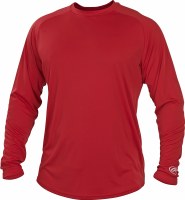 RAWLINGS YTH MD LONG SLVE TECH TEE RED