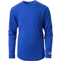 RAWLINGS YTH MD LONG SLVE TECH TEE ROYAL