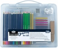 ROYAL DRAWING SET IN CLEAR CASE