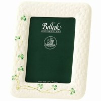 BELLEEK SHAMROCK 5X7 FRAME