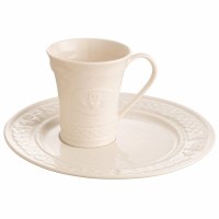 BELLEEK CLADDAGH MUG & TRAY