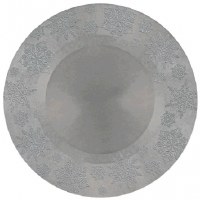 SILVER SNOWFLAKE ROUND CHARGER 13"
