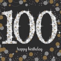 SPARKLING CELEBRATION NAPKINS AGE 100