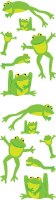 STICKERS PLAYFUL FROGS