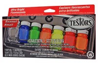 TESTORS 8PC ENAMEL PAINT SET FLOURESCENT