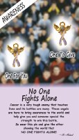 THOUGHTFUL ANGEL PIN NO ONE FIGHTS ALONE