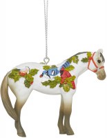 TRAIL OF PAINTED PONIES WINTER FEATH ORN