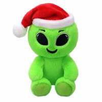 TY BEANIE BOOS COMET ALIEN W/SANTA HAT