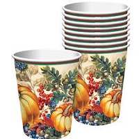 WARM HARVEST CUPS 9oz 8CT