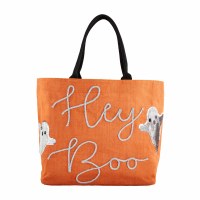 MUD PIE HALLOWEEN SPARKLE TOTE HEY BOO