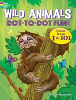 DOVER DOT TO DOT BOOK WILD ANIMALS