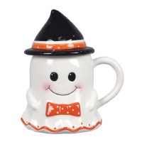 YOUNGS GHOST MUG W/WITCH HAT LID