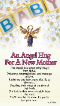 THOUGHTFUL ANGEL PIN NEW MOTHER HUGS