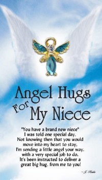 THOUGHTFUL ANGEL PIN HUGS FOR NIECE