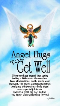THOUGHTFUL ANGEL PIN GET WELL