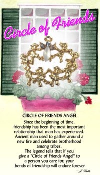 THOUGHTFUL ANGEL PIN CIRCLE OF FRIENDS