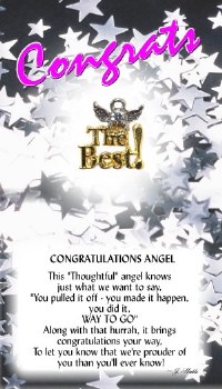THOUGHTFUL ANGEL PIN CONGRATS