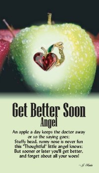 THOUGHTFUL ANGEL PIN GET BETTER  SOON