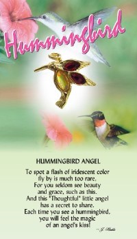 THOUGHTFUL ANGEL PIN HUMMINGBIRD