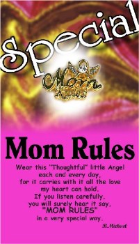 THOUGHTFUL ANGEL PIN MOM RULES