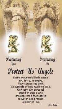 THOUGHTFUL ANGEL PIN PROTECT US