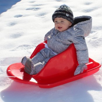 TODDLER SNOW BOGGAN RED 27&quot;